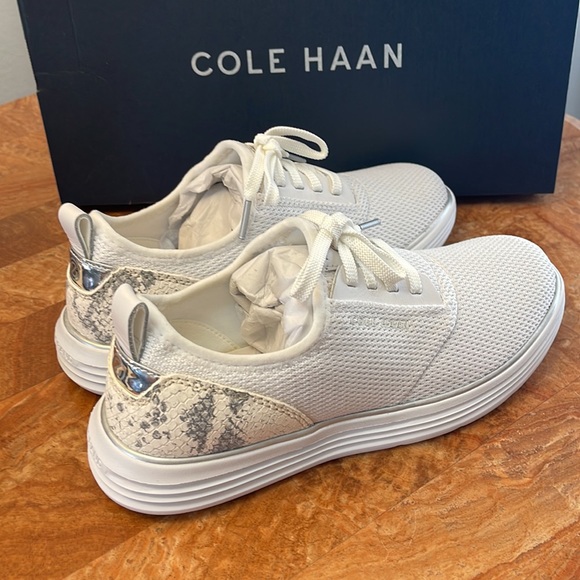 NIB  Cole Haan | Optic White Snake Grandsport Sneaker ZL840 - Picture 3 of 14